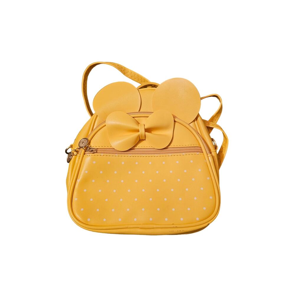 Yellowβ Polkadot Minnie Mickey Mouse Mini Backpack Kl928- NEW